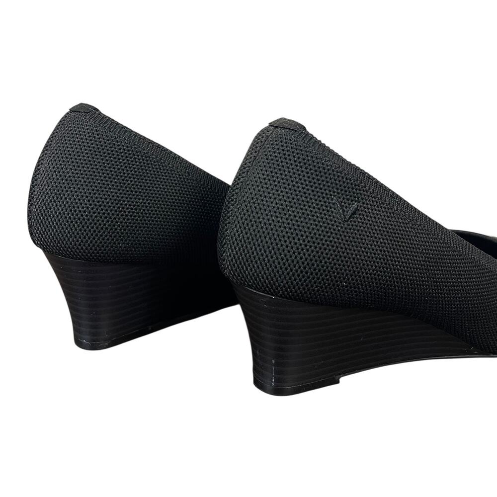 Chic Black Wedge Heels - Picture 8 of 13